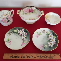 Lot Of 5 Mixed Vintage Pieces - 2 Limoge Plates
