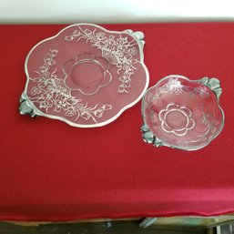 Sterling On Crystal Lot Of 2