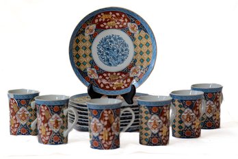 SMITHSONIAN INSTITUTE CERAMIC IMARI STYLE SALAD PLATES