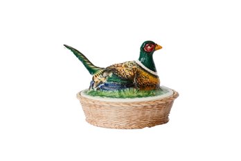 GUMPS HAND PAINTED  PHEASANT PIE DISH