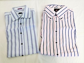 Men's Victorinox And Paul Smith London Button Down  Long Sleeve Dress Shirts Size XL