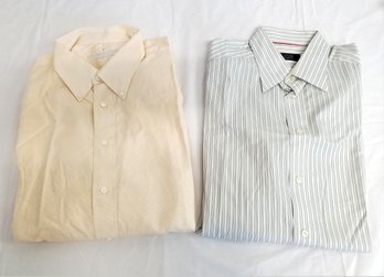 Holland Sherry London And Eton Striped Long Sleeve Shirts Size 16/41