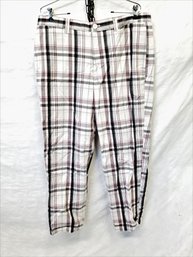 Men's Shark Greg Norman Plaid Golf Pants Size 34 X 30