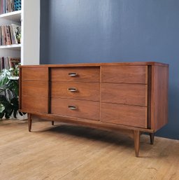 60s Kent Coffey Walnut 9 Drawer Dresser