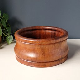 Nissen Denmark Carved Staved Teak Serving Bowl