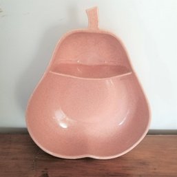 MCM Red Wing Pear Chip And Dip Bowl - 13' Long