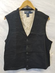 Men's Polo By Ralph Lauren Linen Vest Size Large - With Tags