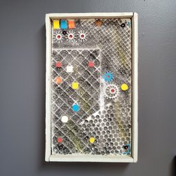 Ron Fountain Mixed Media Framed Geometric Wall Sculpture