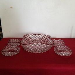 1890 Ripley Co Roanoke Master Berry Bowl And 4 Serving Bowls