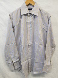 Men's Burberry London Long Sleeve Striped Shirt - Size 15R