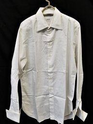 Men's Armani Collezioni Button Down Long Sleeve French Cuff Dress Shirt Size Large