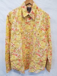 Lucky Brand Long Sleeve Yellow Floral Shirt - Size Medium