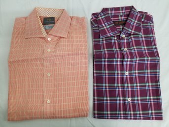 Men's Etro & Thomas Dean Long Sleeve Shirts - Size Medium