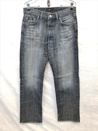 Men's HUGO BOSS Texas Dark Blue Regular Fit Denim Jeans Size 33 X 32