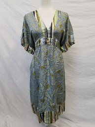 BCBGMaxazria Casual V-neck Silk Dress - Size Medium