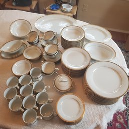 Lager Lot Of Noritake , Of Japan Pompeii Pattern China - 99 Pieces! With Lovely Gold Accenting