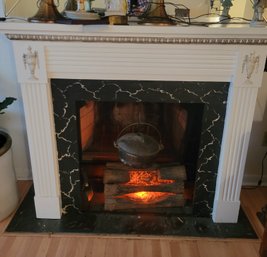 Faux Fireplace.  Powers Up And Works.