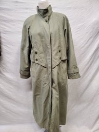 Retro Ladies Fleet Street Size 10 Olive Trench Coat