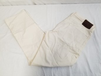 Adriano Goldschmied The Graduate Tailored Leg Off White Pants 33x32