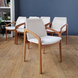 Set 6 Danish Teak Kai Christensen Paper Knife Dining Chairs