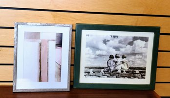 1991 Willabelle Cole Mitchell Photograph Paired With Framed Abstract Art