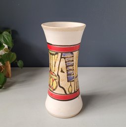 Made In Italy. Vintage Handpainted Italian Ceramic Vase