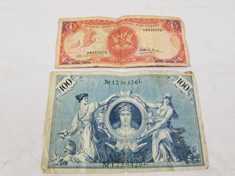 100 Mark 1871 & Trinidad 1 Dollar