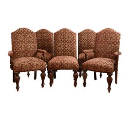 LEXINGTON HOME BRANDS CONTEMPORARY TAPESTRY UPHOLSTERED HIGH BACK DINING CHAIRS