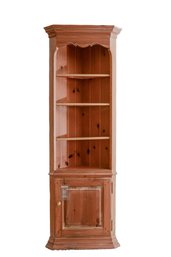 (1 Of 2) THOMASVILLE KNOTTY WHITE PINE CORNER SHELVES W/LIGHT