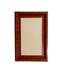 OGEE EMPIRE STYLE BURL MAHOGANY WALL MIRROR (LARGE)