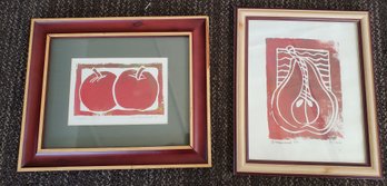 Pair Of Fruit Lithographs (58/70) And (51/300) Signed