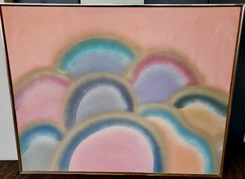 Original Work From The Vladimir Kagan Gallery MSM Abstract Painting No Signature