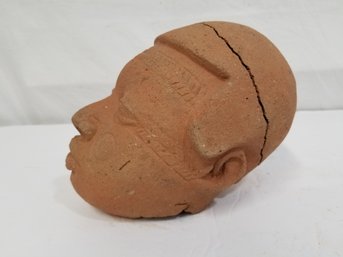 Primitive Clay Statue Head