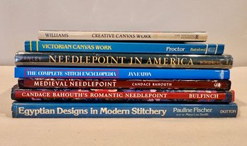 Needlepoint Book Lot Including Bahouth (7)