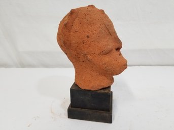 Primitive Clay Statue Head