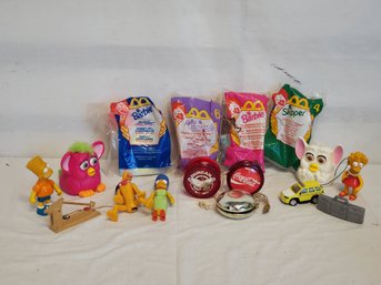 Vintage Toy Lot - McDonald's Premium Packages, The Simpsons Figurines, Duncan Yo Yo's And More