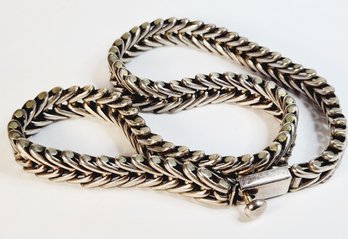 WOW...Unique Super Heavy Sterling Silver Foxtail Chain Link Necklace (82.8g)