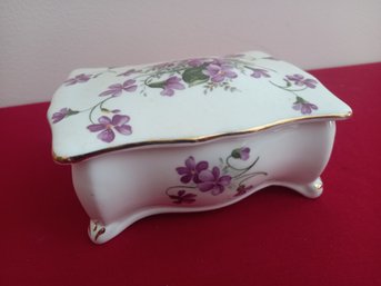 Georgian Fine Bone China Pure Floral Trinket Box