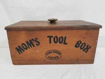 Vintage Handmade Wooden Mom's Tool Box Jamestown Station