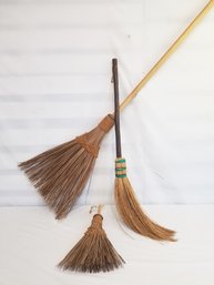 Coconut Palm & Natural Straw Brooms