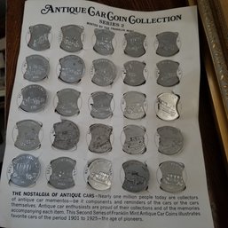 Complete Set Antique Car Coin Collection Series 2 By Franklin Mint