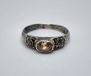 Vintage Sterling Silver Ring With Multiple Stones