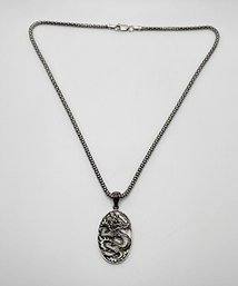 Coreyana Sterling Silver Necklace With Bali Sterling Dragon Pendant