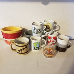 Mixed Cups And Bowls Lot