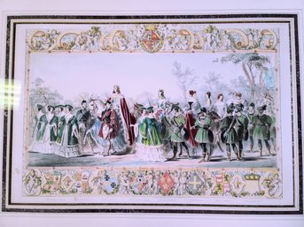 Hand Colored Prints Of 'The Tournament Held At Eglinton Castle' By James Henry Nixon 1843 (1 Of 2)