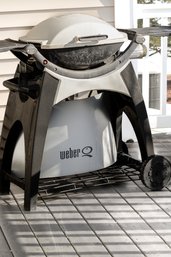 WEBER STATIONARY CART WITH 'q' GRILL TANK & COVER