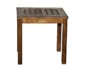 KINGSLEY BATES TEAK OUTDOOR SIDE TABLE