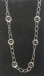 Sterling Silver Circle Link Necklace