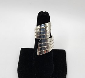 Elongated Ring In Sterling Silver