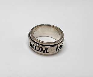 Size 6 Sterling Mom Spinner Ring